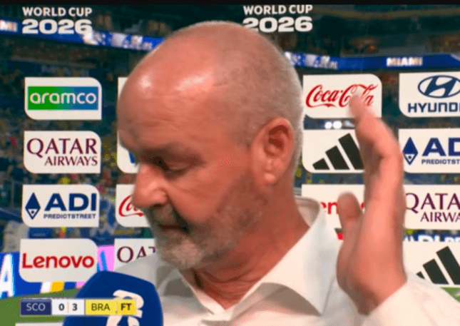 Scotland coach Steve Clarke storms out of tense interview after 3-0 defeat by Brazil