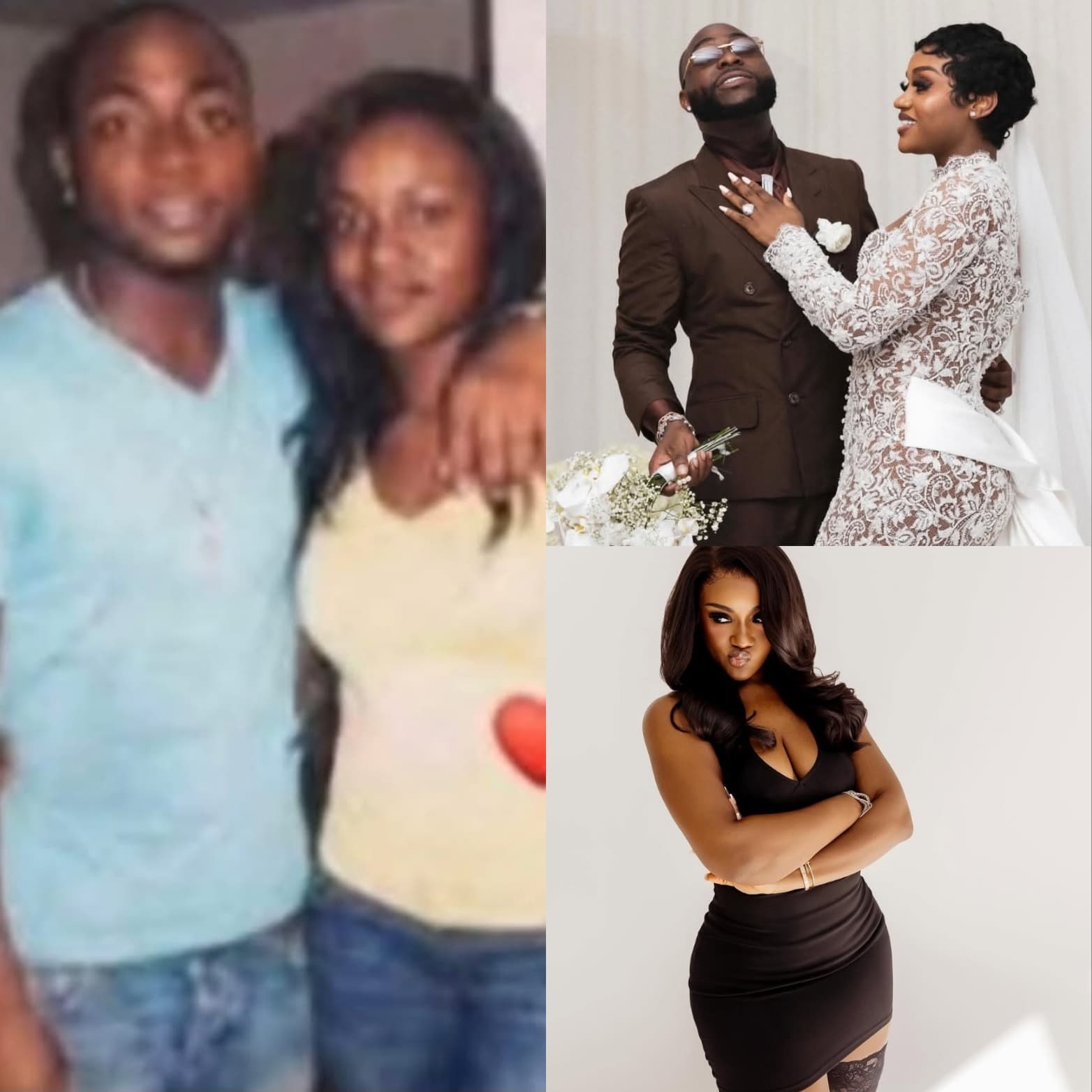 "You changed everything for me" Davido writes as he celebrates wife Chioma with then-and-now photos